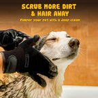 Close up of silicone bristles on Lumova grooming mitt