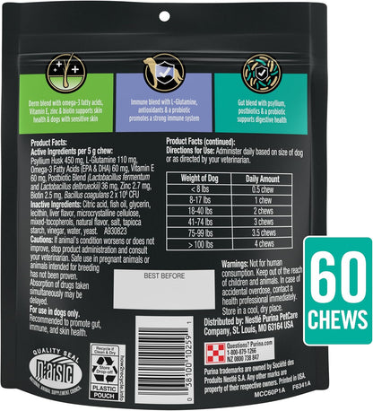 Premium imported 30 count pouch of Purina veterinary canine health supplements