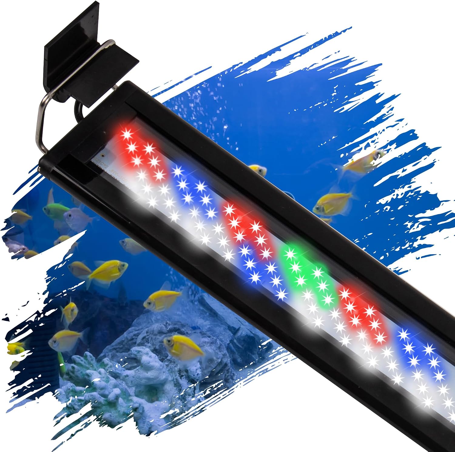 Led Aquarium Light, Full Spectrum Fish Tank Lights, 55/75 Gallon Freshwater Fishtank Hood Lighting for Grow Fish, Plants, Adjustable from 48 to 54 Inch - Image 9