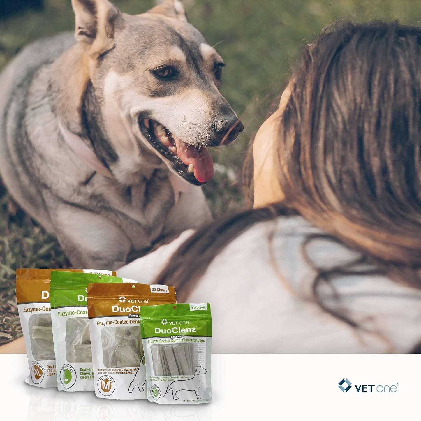 Premium USA imported veterinary oral hygiene treats for medium dogs