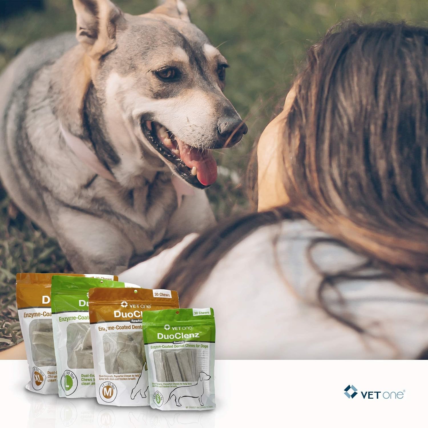Premium USA imported veterinary oral hygiene treats for medium dogs