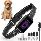 Yipilu smart anti barking collar front view with digital display