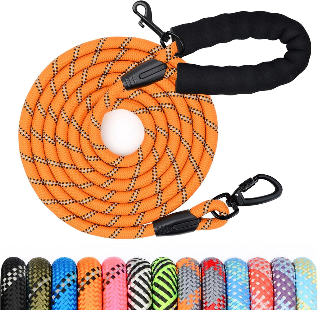 Long Leash for Dog Training 6FT/ 10FT/ 15FT/ 30FT/ 50FT/ 100FT, Reflective Nylon Rope Lead with Comfortable Padded Handle for Large Medium Small Dogs Walking, Playing, Camping - Image 9