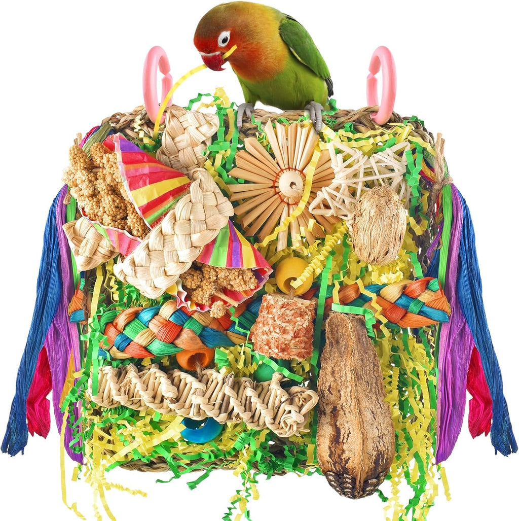 Erkoon bird foraging swing mat front view parrot toy