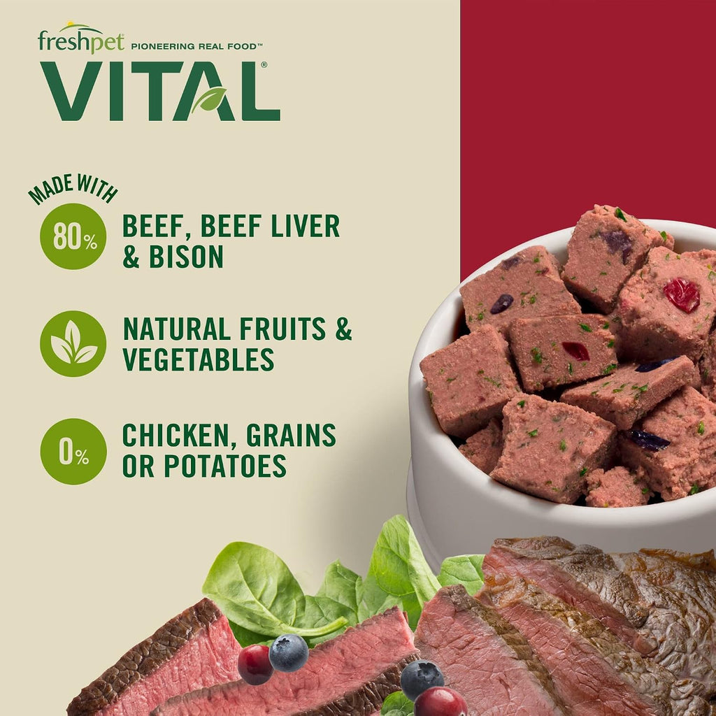 Freshpet Vital grain-free dog food ingredients label