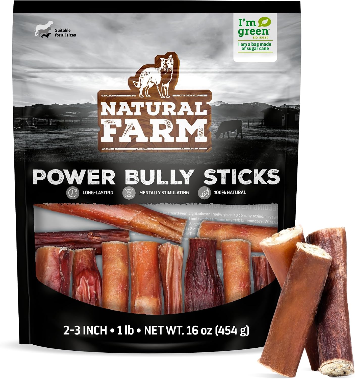 Natural Farm Power Bully Sticks Dog Chews (6", 5-Pack), 2-in-1 Power Chews: Premium Beef Cheek Wrapped in Beef Pizzle, Long-Lasting, Great Dog Dental Treats Fro Small, Medium & Large Dogs - Image 13
