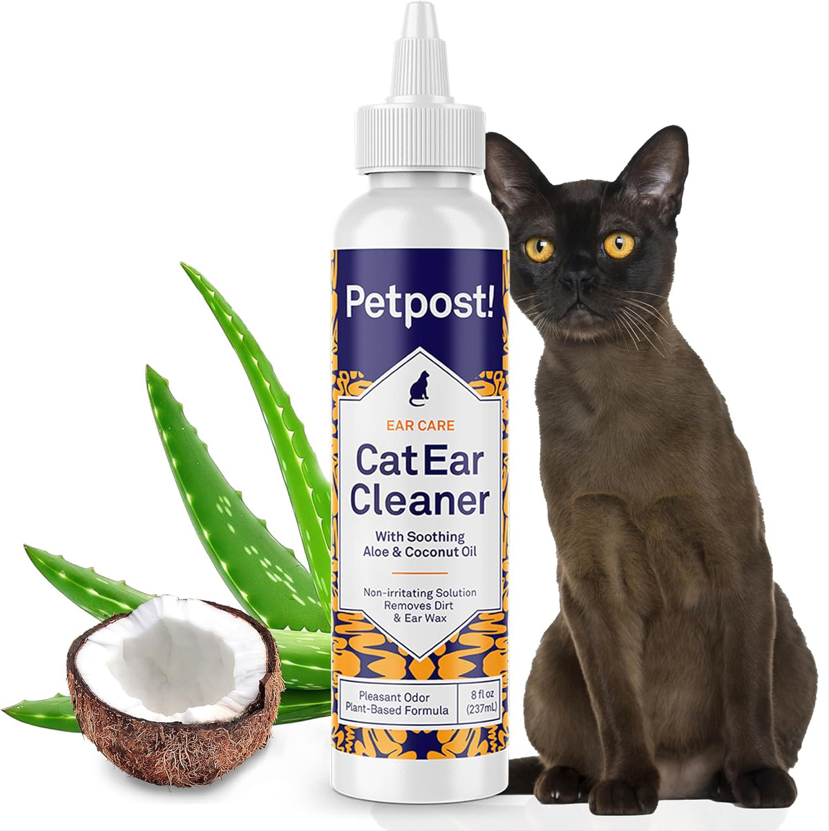 Petpost | Cat Ear Cleaner Wipes - Ultra Soft Cotton Pads in Coconut Oil Solution - Treatment for Removing Cat Ear Dirt & Wax 100 ct. - Image 11