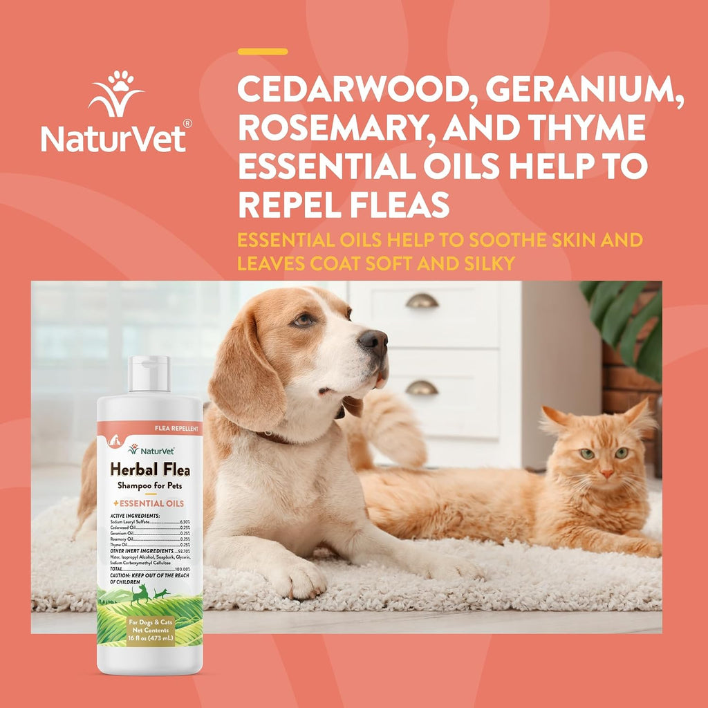 Authentic USA imported NaturVet herbal pet grooming solution for fleas