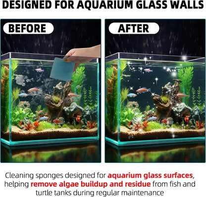 Reusable scratch free glass cleaner block for turtle tanks