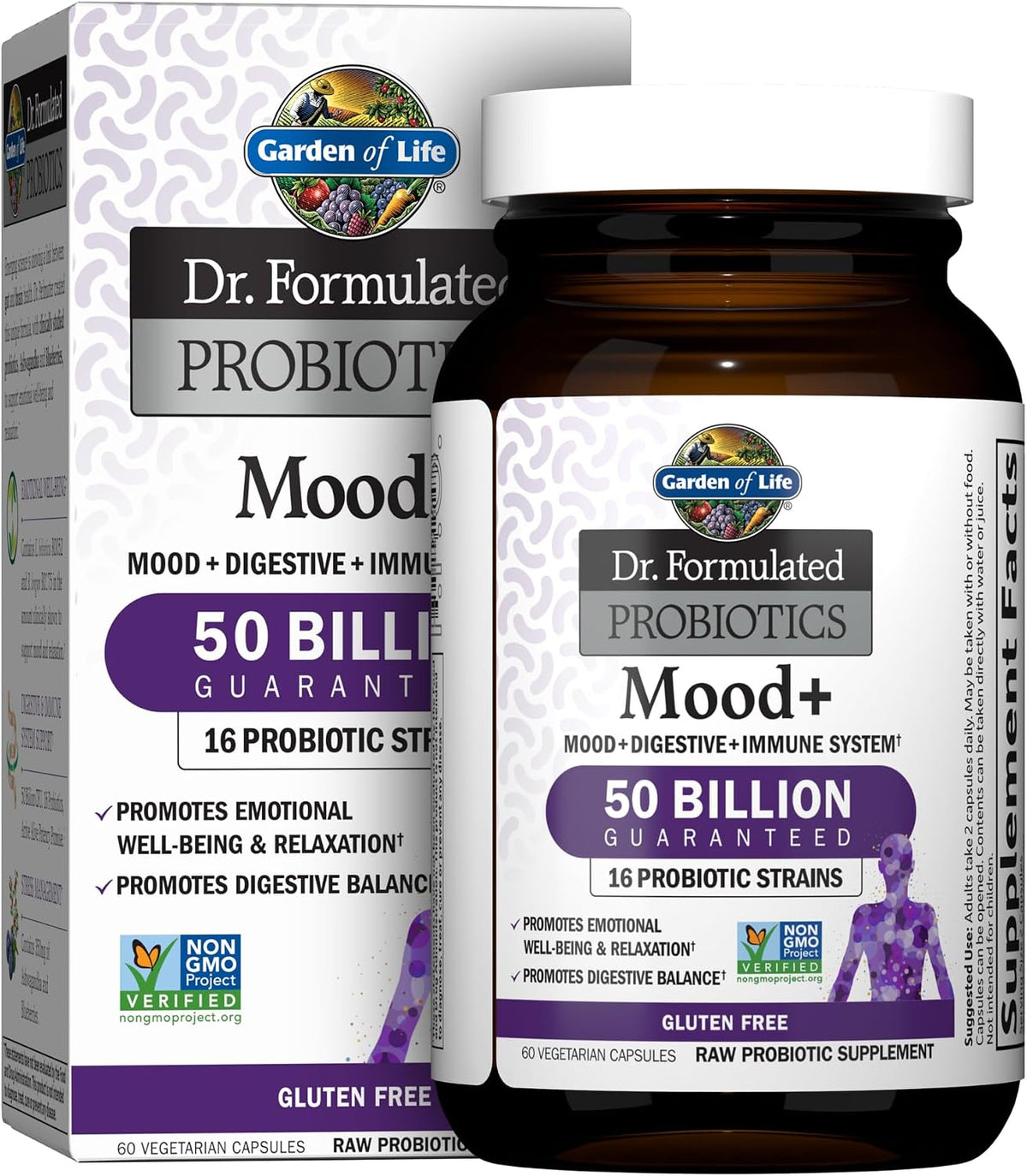 Garden of Life Dr. Formulated Mood+ Probiotic, 50 Billion CFU, Shelf Stable - Image 9