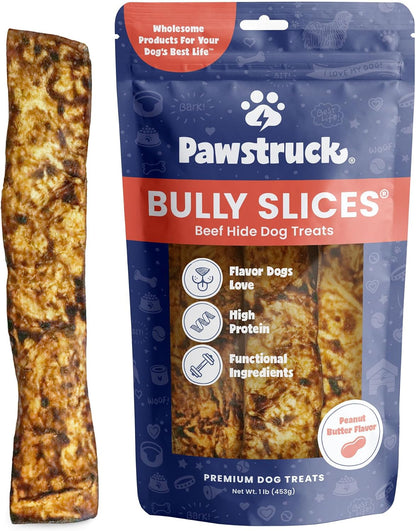 Pawstruck Bully Slices Premium Rawhide Chew Sticks, Beef Flavor - Low Fat, High Protein Treat for Small, Medium, and Large Dogs - No Artificial Ingredients - 1 lb Bag - Packaging May Vary - Image 10