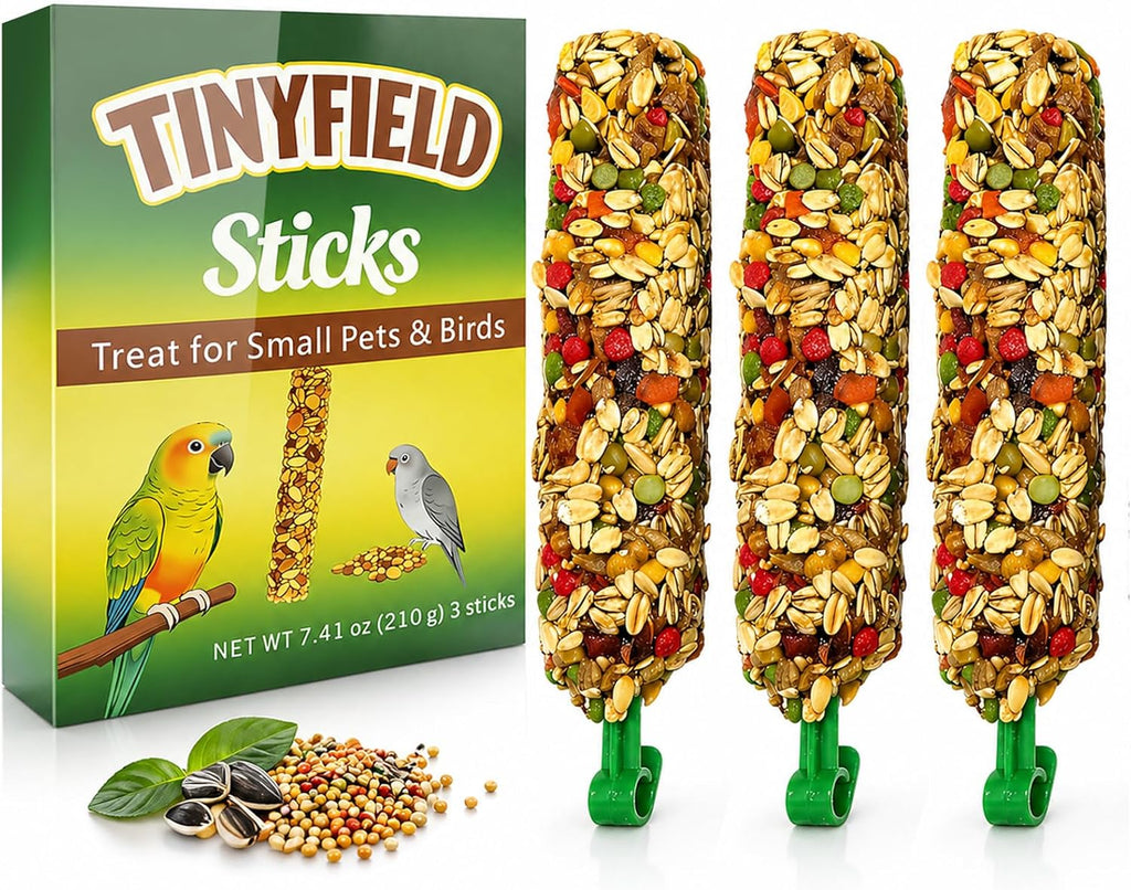 TINYFIELD Bird Treats Sticks, 7.4OZ Millet Spray for Parakeet Budgie Cockatiel Finch Canary Lovebird Conure, Natural Plant Based, 3 Count - Image 11