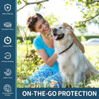 Dog wearing Vicsom black flea and tick collar