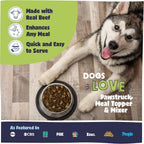 Pawstruck premium grain free beef kibble mixer for picky eaters packaging back view details