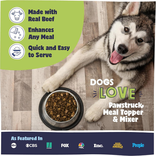 Pawstruck premium grain free beef kibble mixer for picky eaters packaging back view details