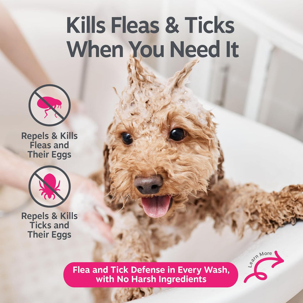 Veterinarian formulated Zesty Paws dog shampoo ingredients label