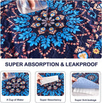 Qeils non-slip puppy pee pads on hardwood floor