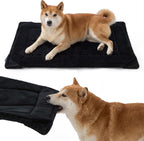 Bedsure chew resistant dog bed black front view for large dogs