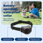 Close up of the electronic contact points on the PetSafe wireless dog collar.