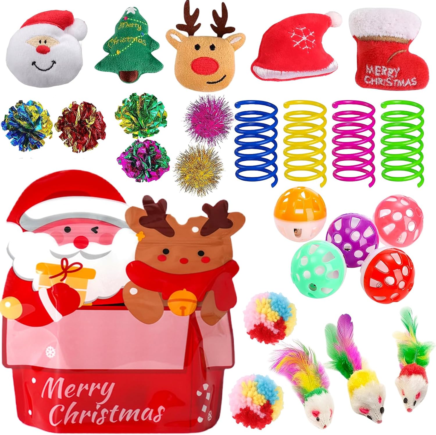 46 PCS Cat Toys for Indoor Cats, Kitten Toys with Cat Spring Toy, Mint Catnip with Crinkle Mouse Ball for Indoor Cats Kittens Exercise - Image 11