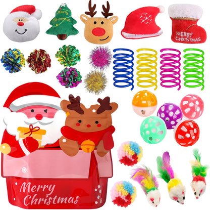 46 PCS Cat Toys for Indoor Cats, Kitten Toys with Cat Spring Toy, Mint Catnip with Crinkle Mouse Ball for Indoor Cats Kittens Exercise - Image 11