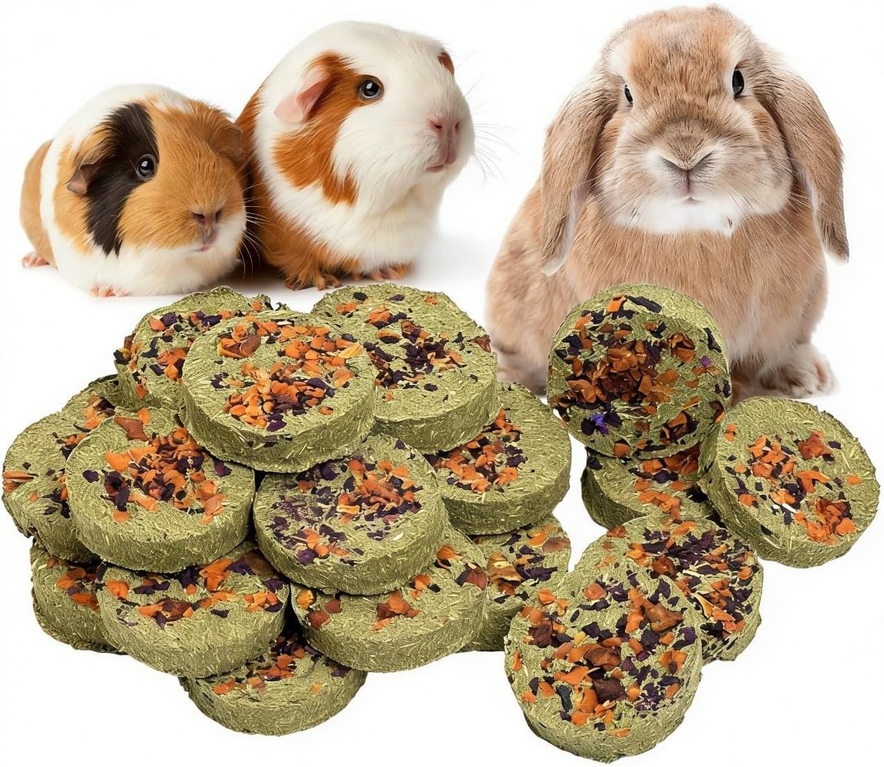 Fhiny herbal flower rabbit treats packaging details displaying premium imported quality.