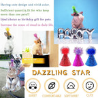 Collection of 10 different colored mini pet party hats