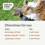 Nutritional profile layout of PetLab Co skin allergy chew containing borage oil and biotin.
