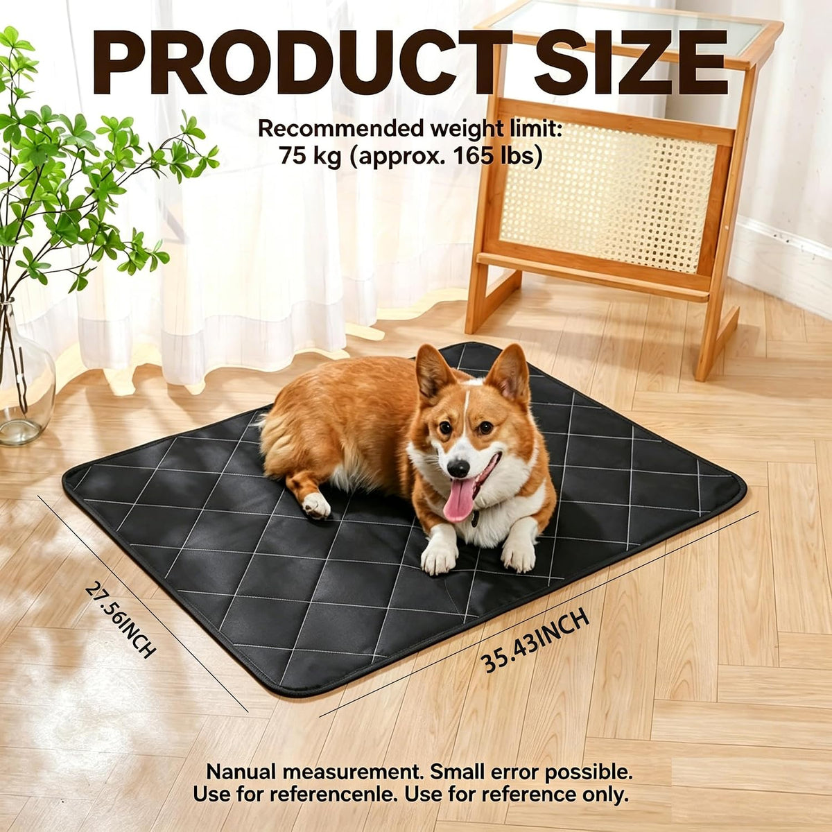 Side view of Zcoyjbi indestructible dog mattress for large dogs