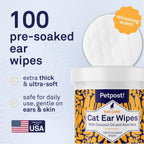 Side profile of Petpost cat ear wipes packaging