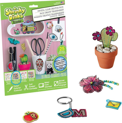 Just Play Shrinky Dinks Creative Pack front view showing the 25 sheets packaging for kids DIY crafts.