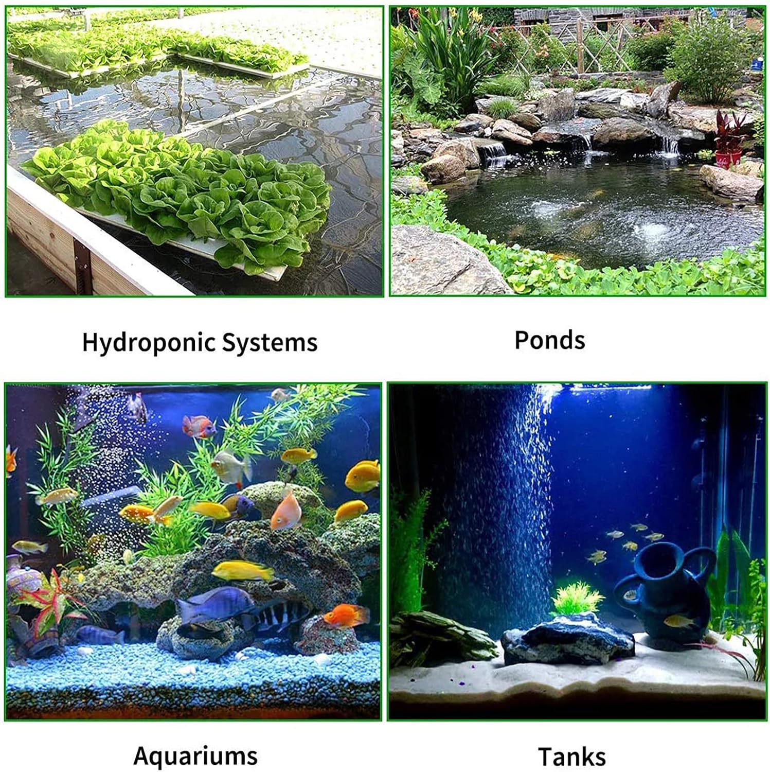 Pawfly aquatic bubble wall creator installed flat on the glass bottom of an aquarium.