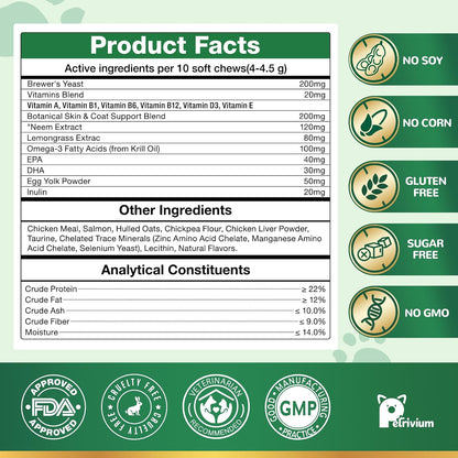 Premium pet oral supplement for flea prevention across all cat breeds