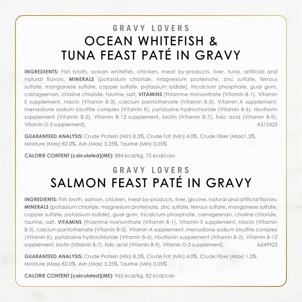 Purina Fancy Feast Gravy Lovers Variety Pack serving suggestion