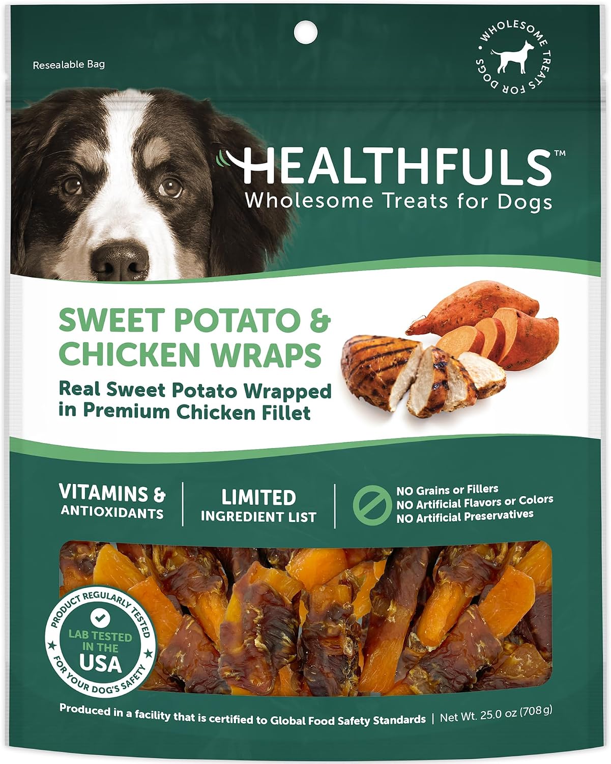 Healthfuls Chicken Wrapped Sweet Potato Dog Treats, 16oz - Image 10