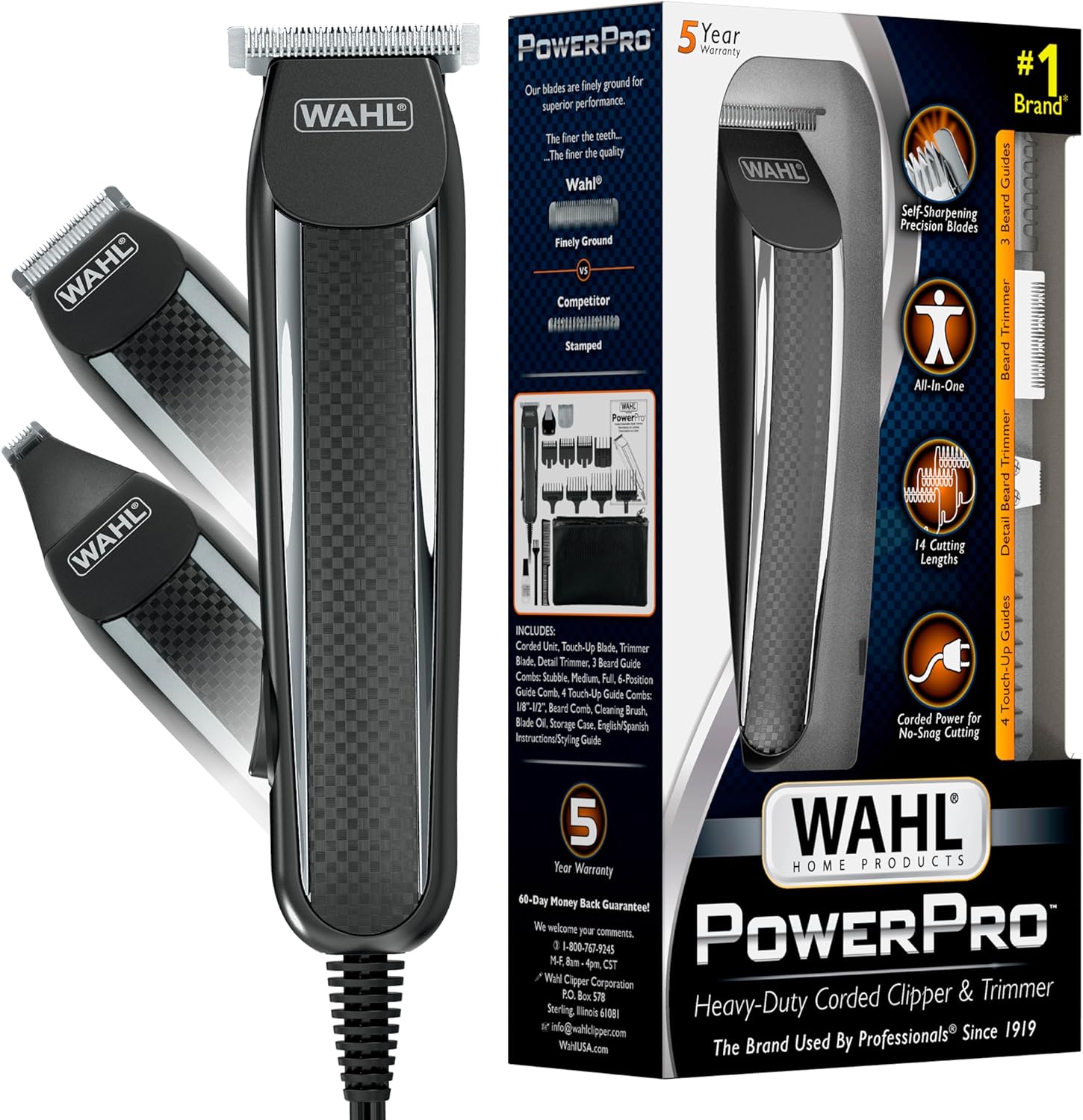 Wahl PowerPro Corded Detailer Trimmer Kit front view