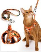 PetThem Upgraded Cat Harness and Leash Set - Step-in Escape Proof Adjustable Cat Harness, Comfortable Soft Lightweight, Reflective Harness for Walking, Travel, Camping (Hawaii Green, M) - Image 9