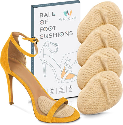 Walkize Metatarsal Pads for Women front view gel cushions for pain relief.