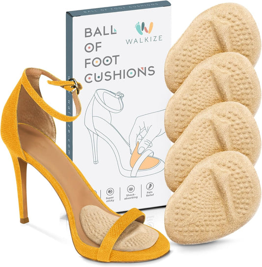 Walkize Metatarsal Pads for Women front view gel cushions for pain relief.
