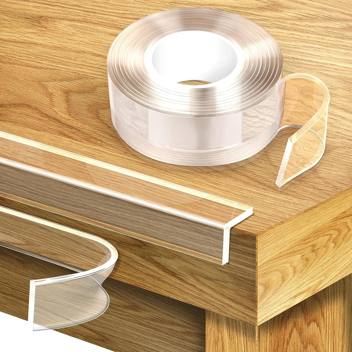 Homrealm clear baby proofing corner protector strip front view