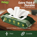 Petazy dog grooming gloves ideal for sensitive skin and allergy prone pets
