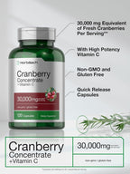 Horbach Cranberry Concentrate Extract Pills + Vitamin C | 120 Capsules - Image 4