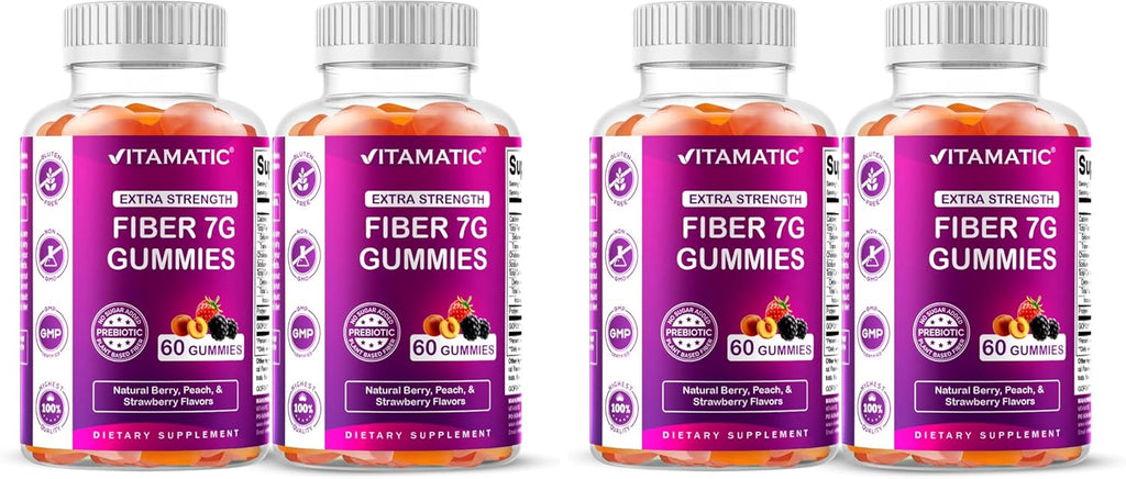 Vitamatic Extra Strength Prebiotic 7g Fiber, 60 Gummies - 2 Pack - Image 11