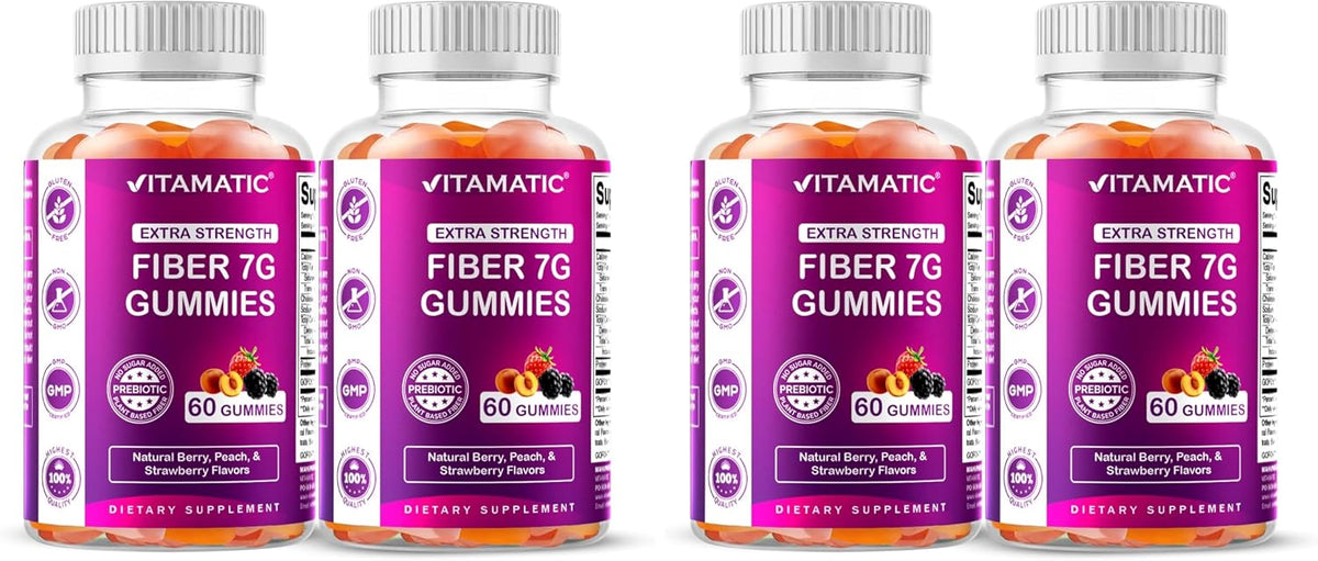 Vitamatic Extra Strength Prebiotic 7g Fiber, 60 Gummies - 2 Pack - Image 11