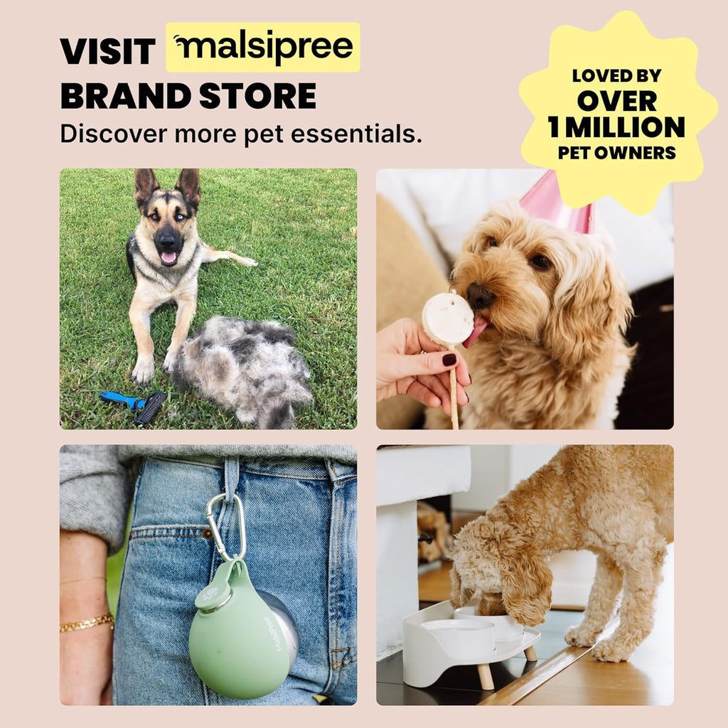 MalsiPree Dog Water Bottle Dispenser - 12 oz Blue - Leak-Proof Lock & One-Hand Operation - Dog Water Bowl Dispenser - Pet Travel Bottle with Built-in Bowl for Trail Hiking, Park Visit & Beach Days - Image 10