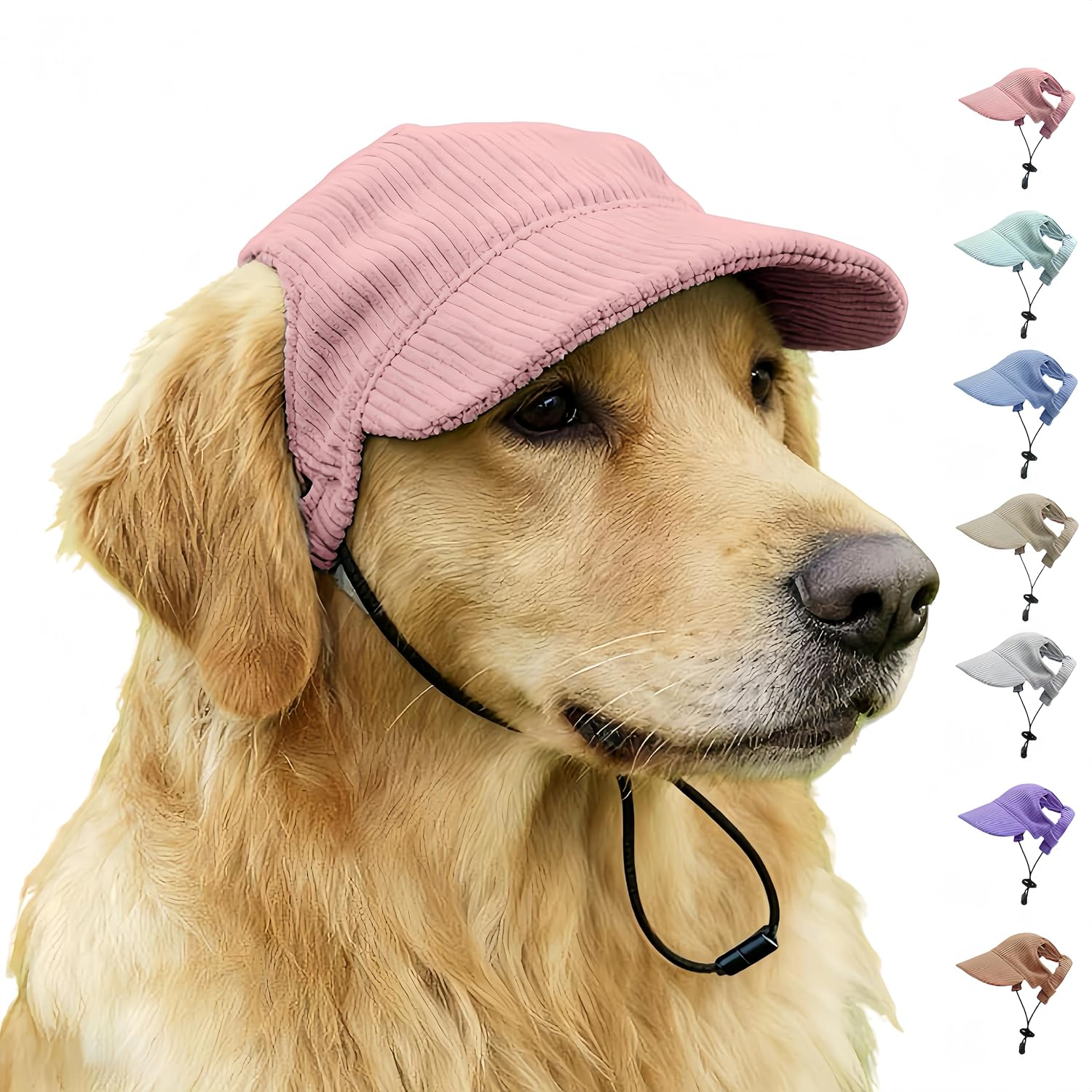 Pet Baseball Cap with Ear Holes - Multi-Color Sun Visor Hat for Dogs & Cats, Summer & Fall Beach Headwear for Dog&Cat (Blue, XL) - Image 9