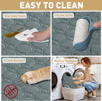 ZNSAYOTX pet blanket showing the reverse side with non slip rubber backing dots.