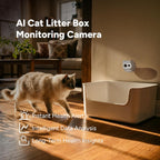 SiiPet LitterLens gray smart camera mounted on litter box