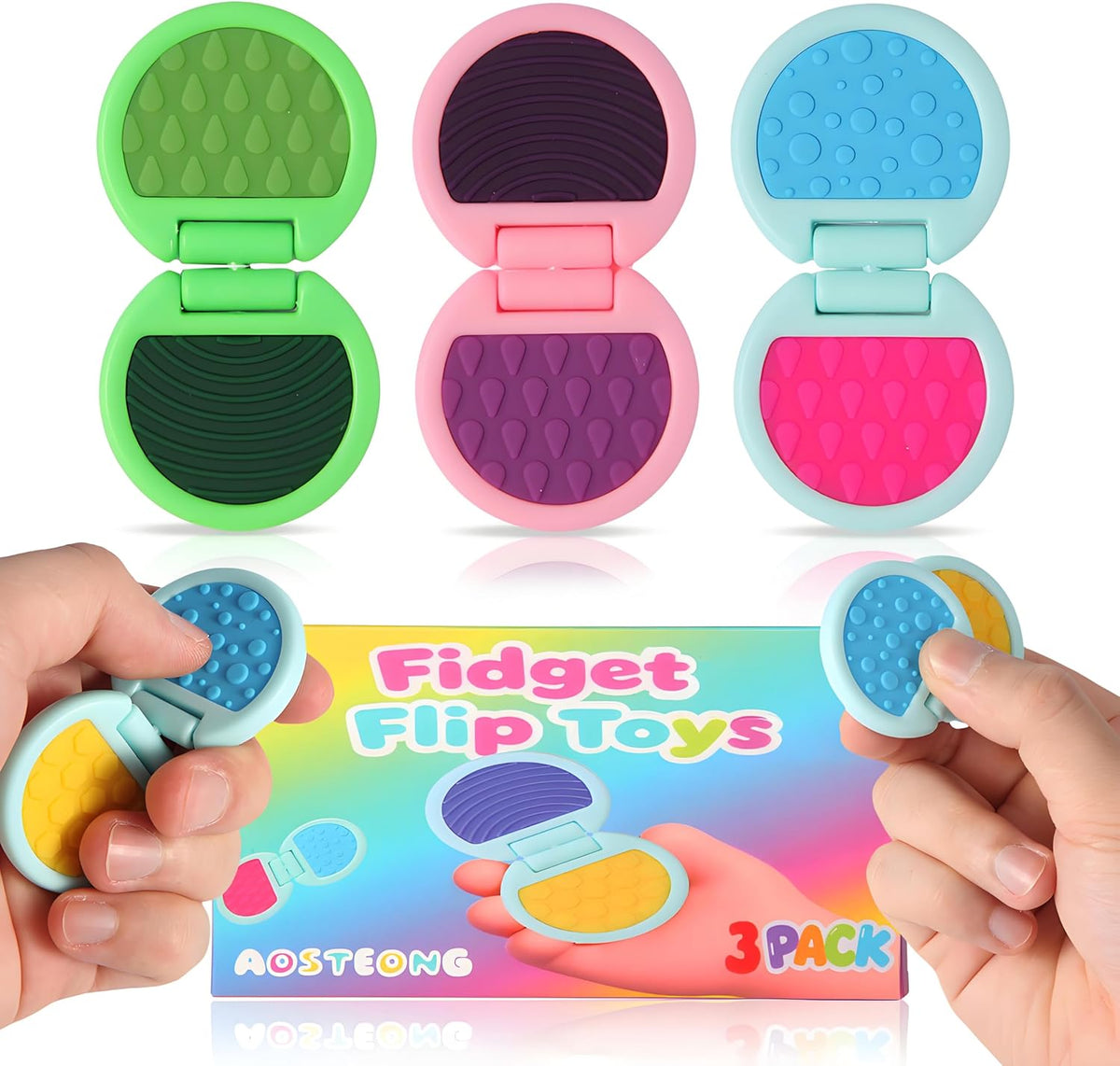 Aosteong fidget slider and sensory toy set front view