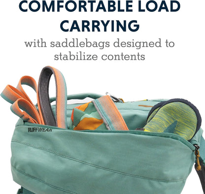 Top perspective highlighting the low-profile padded lift handle and aluminum leash attachment ring.